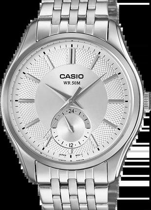 Часы мужские casio timeless collection mtp-b315d-7a стальной корпус серебристый циферблат