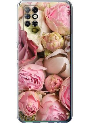 Чехол на infinix note 8 розы из силикона fch_0165025
