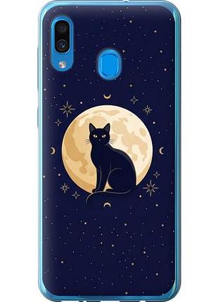 Чехол на samsung galaxy a30 2019 a305f cute cat celestial/witchy из пластика fch_0149234
