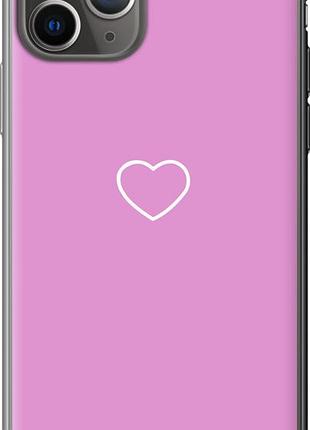 Чехол на iphone 11 pro сердце 2 из пластика fch_0011404