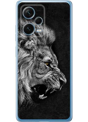 Чехол на xiaomi redmi note 12 pro+ 5g лев из силикона fch_0164945