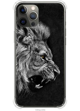 Чехол на iphone 12 pro max лев из силикона fch_0165003