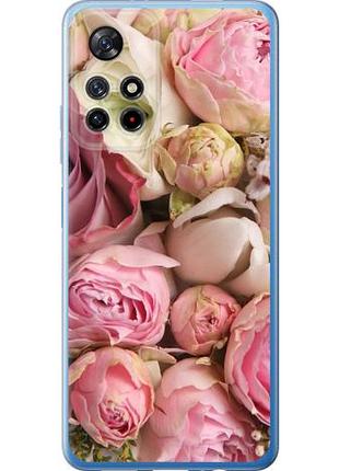 Чехол на xiaomi poco m4 pro 5g розы из силикона fch_0165107