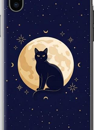Чехол на iphone xs cute cat celestial/witchy из пластика fch_0165213