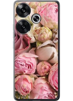 Чехол на xiaomi poco f6 розы из силикона fch_0165117