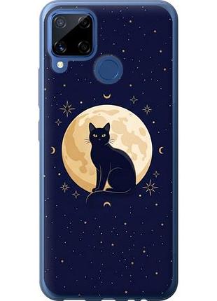 Чехол на realme c15 cute cat celestial/witchy из силикона fch_0165156