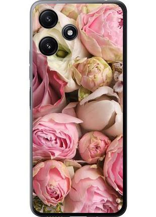 Чехол на xiaomi poco m6 pro 5g розы из силикона fch_0165106