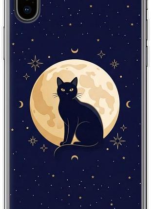 Чехол на iphone xs cute cat celestial/witchy из силикона fch_0165212