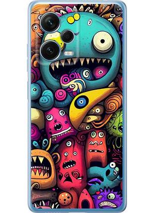 Чехол на xiaomi redmi note 12 pro+ 5g cмешные монстры из силикона fch_0156036