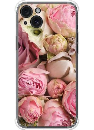 Чехол на iphone 15 plus розы из силикона fch_0165104