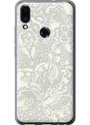 Чехол на meizu note 9 белое кружево из пластика fch_0165256