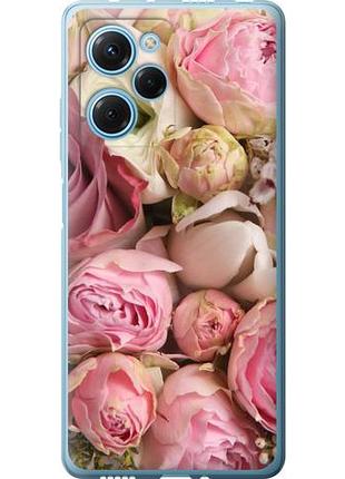 Чехол на xiaomi redmi note 12 pro speed розы из силикона fch_0165052