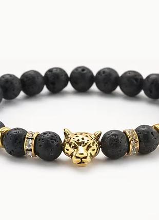 Стильный браслет из натурального камня stone leopard