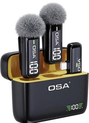 Бездротовий петличний мікрофон osa k6 з зарядним кейсом