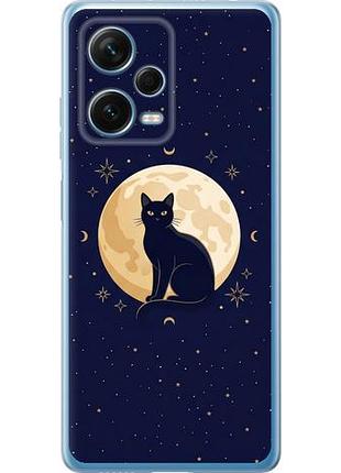 Чехол на xiaomi redmi note 12 pro+ 5g cute cat celestial/witchy из силикона fch_0165167