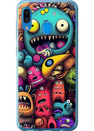 Чехол на samsung galaxy a30 2019 a305f cмешные монстры из пластика fch_0004613