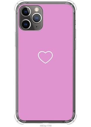 Чехол на iphone 11 pro сердце 2 из силикона fch_0160542