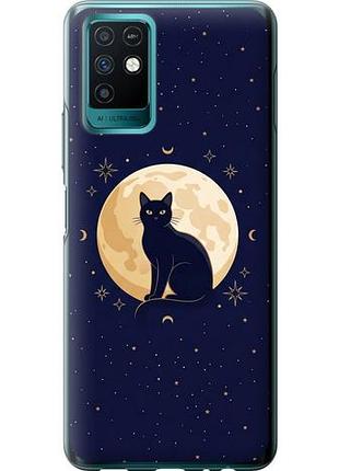 Чехол на infinix note 10 cute cat celestial/witchy из силикона fch_0165138