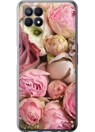 Чехол на realme narzo 50 розы из силикона fch_0165119
