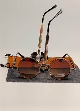 🕶️👓 круглые солнцезащитные очки на металлической оправе с пружинами 🕶️👓
