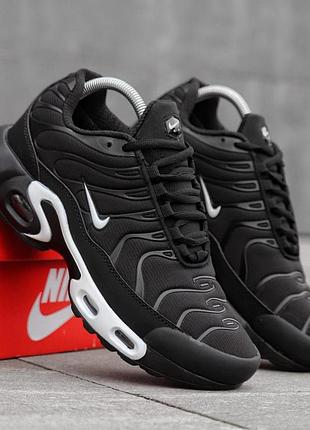 Чоловічі кросівки nike air max tn plus gore-tex чорно-білі брендові кроси осінь найк аір макс плюс гортекс