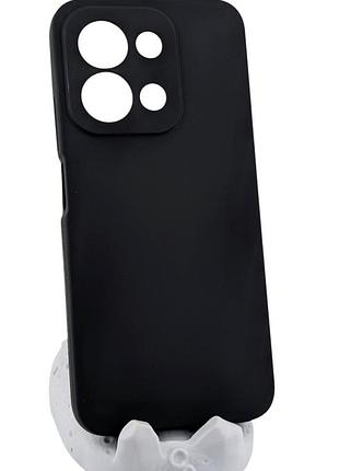 Чехол silicone cover для xiaomi redmi 15c 4g global (код модели 25078ra3ea/2078ra3ey) бампер с микрофиброй черный