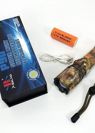Тактический фонарь для армии bailong, портативный led фонарь на батарее, ручной фонарик cob bh-69
