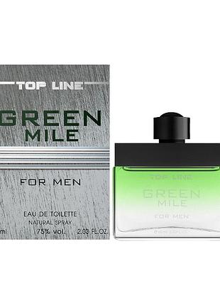 Туалетна вода чоловіча top line green mile 60 мл aroma perfume 2403