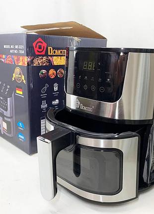 Аэрогриль для запекания domotec, фритюрница электрическая для фри, цифровая безмасляная фритюрница xv-95