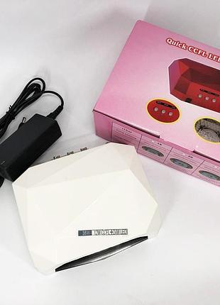 Маникюрная лед лампа с таймером uv lamp ccf+led, лампа для сушки гель-лака в домашних условиях os-98