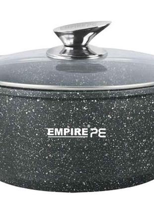 Кастрюля 6,5 л ø28 с антипригарным гранитным покрытием блэк 7329 тм empire