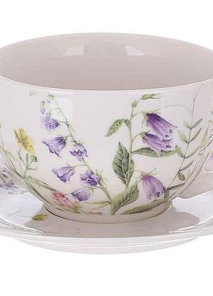 Набір чайний 4пр. floral (чашка 250мл-2шт, блюдце 15,5см-2шт) тм bonadi