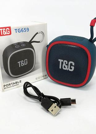 Акумуляторна bluetooth колонка tg659, музична колонка з блютузом і флешкою bluetooth для пляжу cp-74