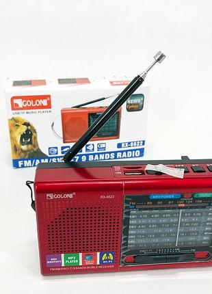 Радіо в стилі ретро mp3 usb golon rx-6622, радіо з am і fm діапазонами, потужний радіоприймач os-64
