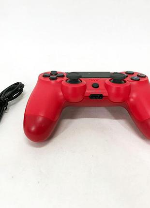 Джойстик doubleshock для ps 4, бездротовий ігровий геймпад ps4/pc акумуляторний джойстик. колір: червоний kh-34
