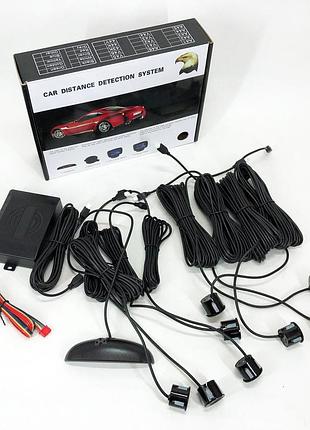 Парктроник (парковочный радар) assistant parking sensor, 8 черных датчиков gz-51