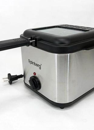 Фритюрница для дома rainberg rb-2219 с терморегулятором и съемной чашей электрофритюрница мини фритюрница wz-72