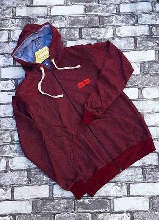 Кофта бордовый спортивная чел на молнии supreme р.l тм osm