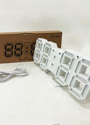 Красивий настільний годинник, настільний годинник з яскравим світлодіодним led дисплеєм fh-40