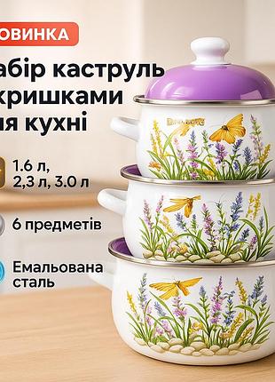 Фірмові набори каструль, набір каструль з інноваційним антипригарним покриттям набір зі сталі mt-99