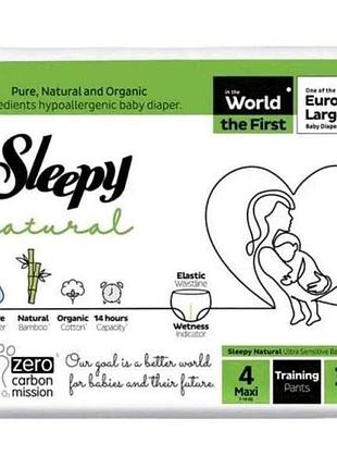 Подгузники-трусики (белый) maxi no4 (7-14кг) 30шт тм sleepy