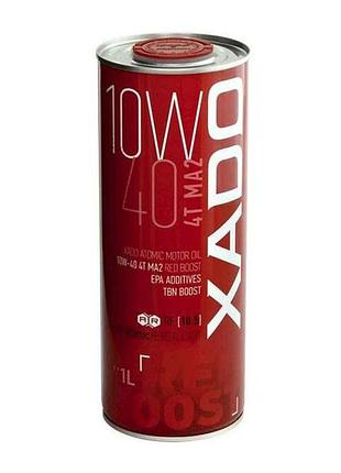 Масло для мототехники atomic oil 4t ma2 red boost (бляска) 10w-40 1л тм xado