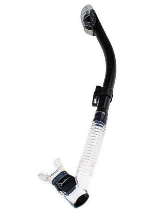 Трубка marlin dry lux black/clear