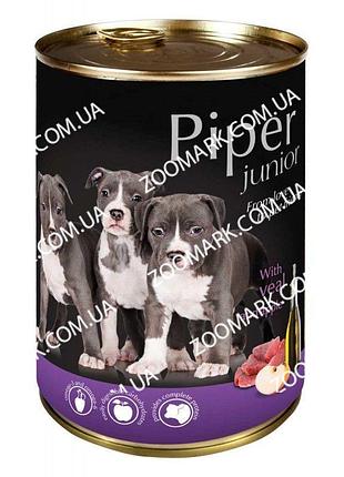 Dn piper junior dog з телятиною і яблуком 400 гр