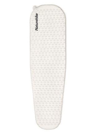 Матрац туристичний надувний одномісний naturehike cnk2300dz013, 185x55x3.5 см, світло-сірий, овальний