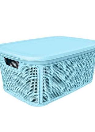 Корзина с крышкой 20л в ассортименте jute ak 602 тм akay