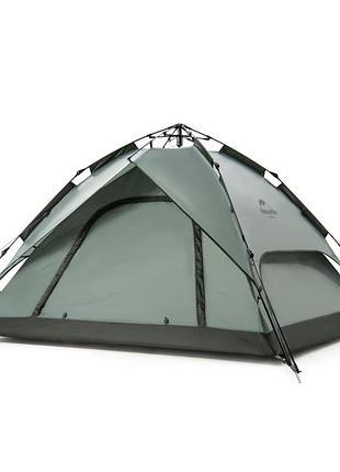 Палатка трехместная автоматическая naturehike nh21zp008, оливково-зеленая