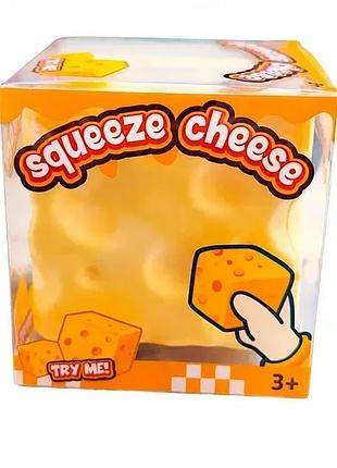 Сквиш антистресс сыр с ароматом cheese куб 6см
