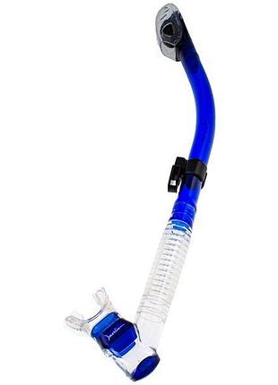 Трубка marlin dry lux blue/clear