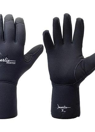 Перчатки пятипалые marlin hunter 7 мм black s